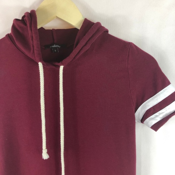 Ambiance Hooded Short Sleeve Sporty Jersey Dress - Picture 3 of 6